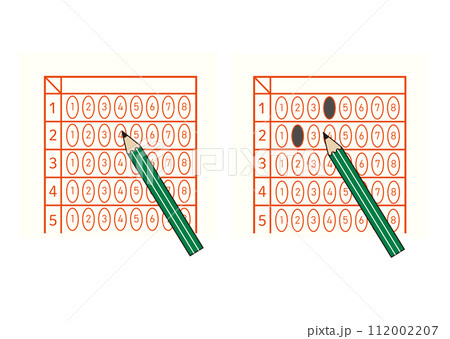 マークシート 白紙のマークシートと解答例 マークシート 白紙のマークシートと解答例 112002207