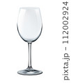 photorealistic empty wine glass isolated 112002924