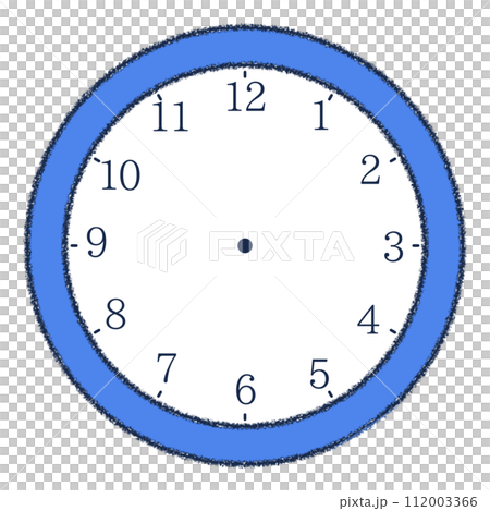 沒有指針的時鐘的蠟筆插圖 沒有指針的時鐘的蠟筆插圖 112003366