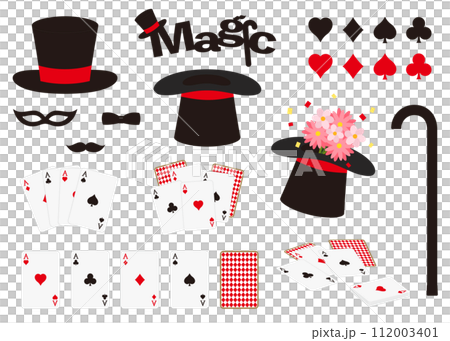 magician illustration set 112003401
