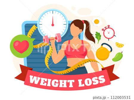 Weight Loss Vector Illustration of Woman Body Transformation Concept with Fitness, Sport, Diet and Healthy Lifestyle in Flat Cartoon Background Weight Loss Vector Illustration of Woman Body Transformation Concept with Fitness, Sport, Diet and Healthy Lifestyle in Flat Cartoon Background 112003531