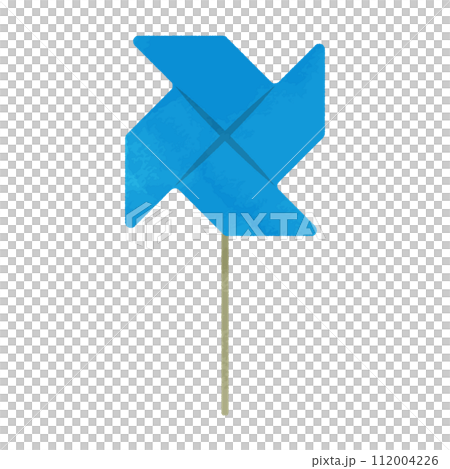 Watercolor illustration of windmill 112004226