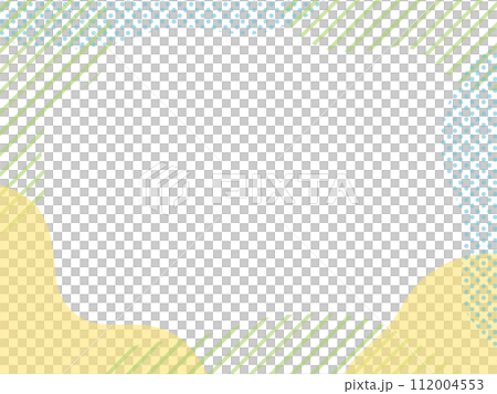 Geometric frame in a refreshing color scheme 112004553