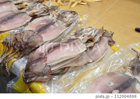 Seafood Market Seafood food. Korean dried squid Seafood Market Seafood food. Korean dried squid 112004899
