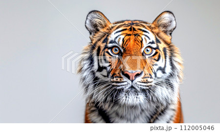Panthera tigris on white background , AI generated 112005046