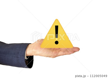 注意を呼びかける男性・間違いポイント 112005049
