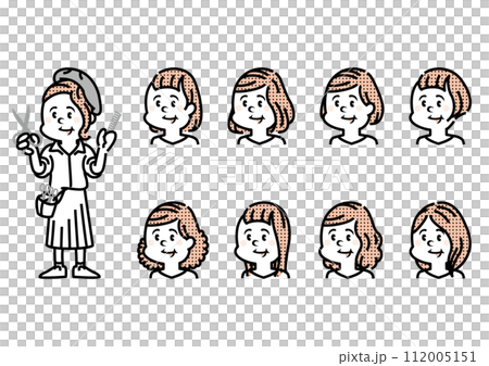 Illustration of a hairdresser_woman 112005151