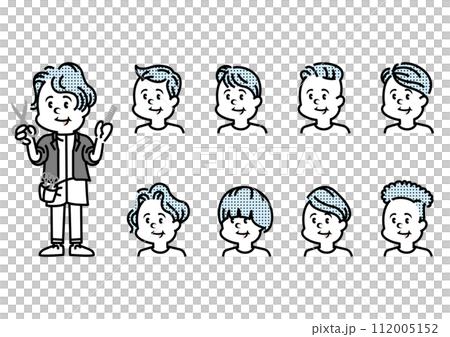 美容師のイラスト_男性 112005152