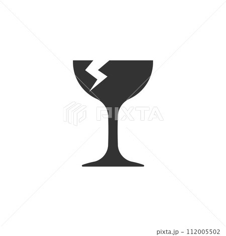 broken drinking glass icon vector template broken drinking glass icon vector template 112005502