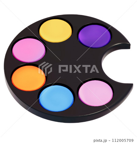 Art supplies for teacher's day Clipart, color Palette, back to school on transparent background, 3D Rendering Art supplies for teacher's day Clipart, color Palette, back to school on transparent background, 3D Rendering 112005709