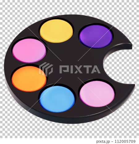 Art supplies for teacher's day Clipart, color Palette, back to school on transparent background, 3D Rendering Art supplies for teacher's day Clipart, color Palette, back to school on transparent background, 3D Rendering 112005709