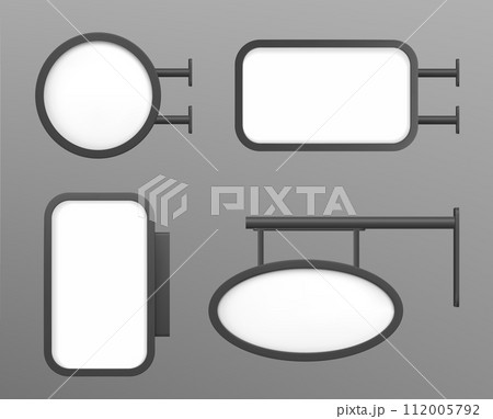 Mockup of signboard attached to wall 112005792