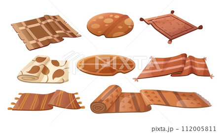 Brown carpet of different shape and size 112005811