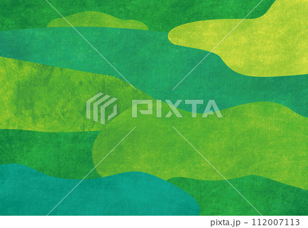 和紙テクスチャが入った、緑色の背景 112007113