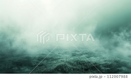 Soft layers of fog-like textures create a dreamy and surreal atmosphere 112007988