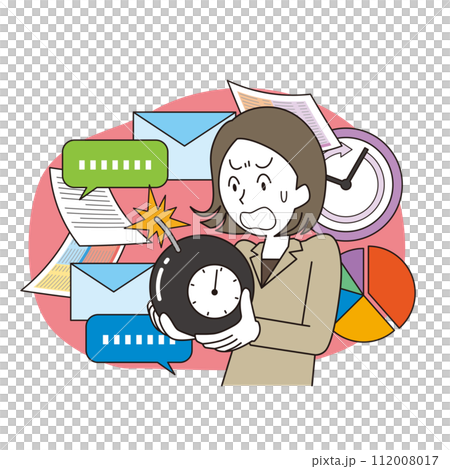 A woman anxious about deadlines A woman anxious about deadlines 112008017