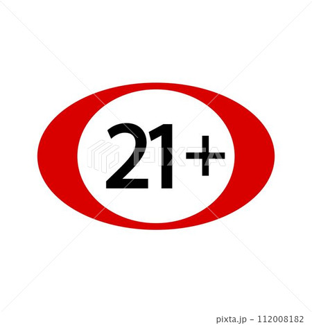 Eighteen plus icon in flat style. 18+ vector Eighteen plus icon in flat style. 18+ vector 112008182
