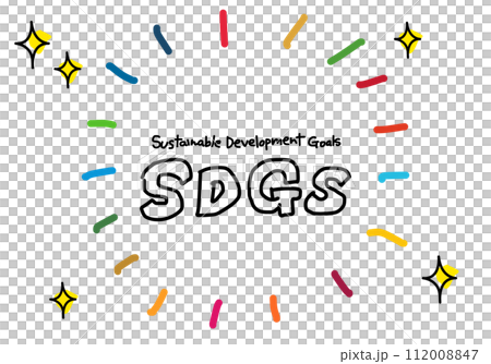 SDG doodle style icon line drawing 112008847