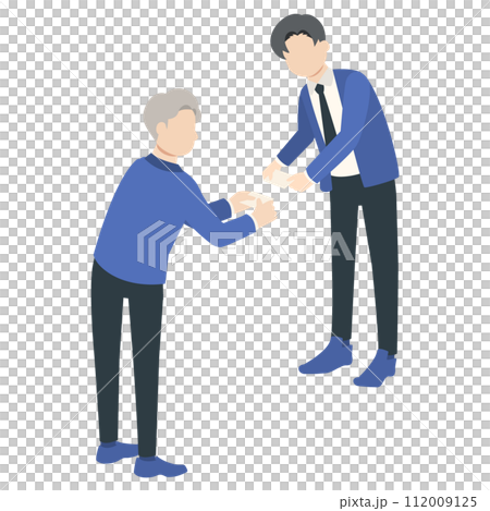 商務人士交換名片的插圖 商務人士交換名片的插圖 112009125