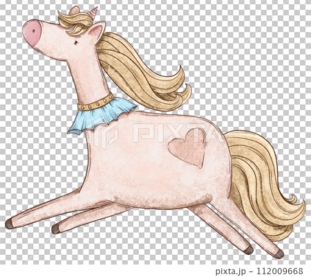 Hand Drawn Cute Unicorn Illustration, Pencil style baby kids art drawing Hand Drawn Cute Unicorn Illustration, Pencil style baby kids art drawing 112009668