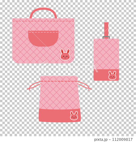 入園入学準備3点セットイラスト（手提げ・巾着・上履き入れ） 112009817
