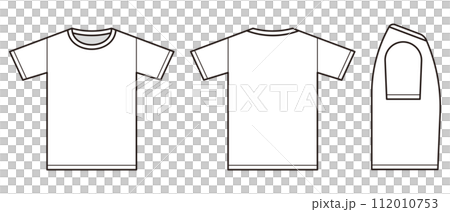 半袖Tシャツの絵型イラスト 112010753