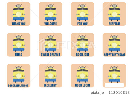 922形 ドクターイエロー シール風イラスト 角丸1 112010818