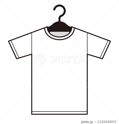 ハンガーにかけたTシャツ のイラスト ハンガーにかけたTシャツ のイラスト 112010833