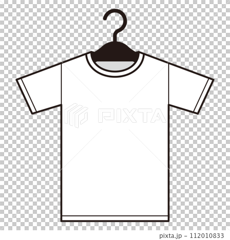 ハンガーにかけたTシャツ のイラスト ハンガーにかけたTシャツ のイラスト 112010833