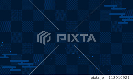 伝統和柄の和紙　背景素材 112010921