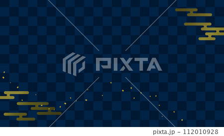 伝統和柄の和紙　背景素材 112010928