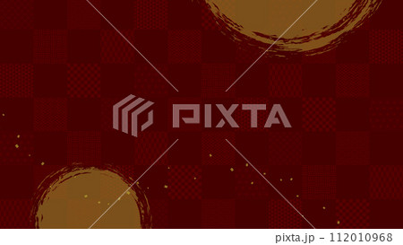 伝統和柄の和紙　背景素材 112010968