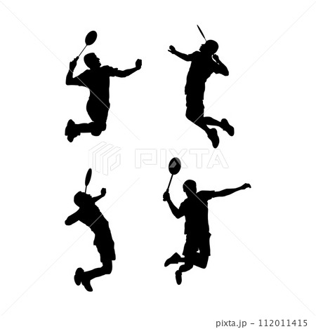 badminton jump smash logo 112011415