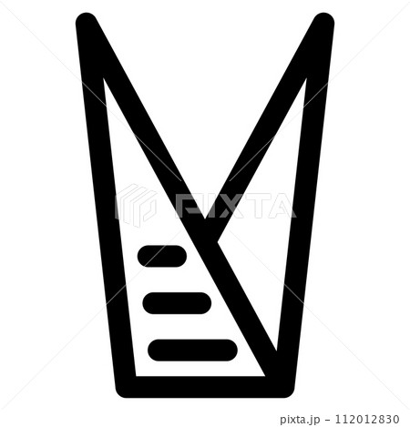 線画作業道具単品アイコン　ピンセット 112012830