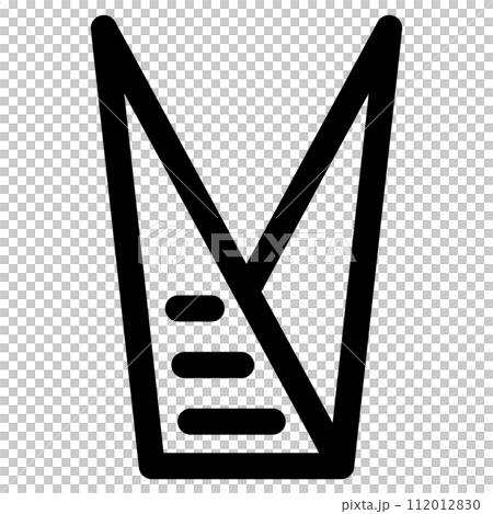 線画作業道具単品アイコン　ピンセット 112012830