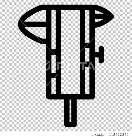 Line drawing work tool single item icon caliper 112012842