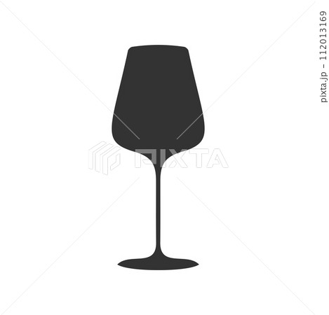 Glass Cup for Wine or Champagne icon flat 112013169