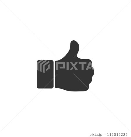 Hand Thumb Up, Like icon flat 112013223
