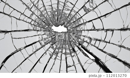 ひび割れたガラスのイラスト 112013270