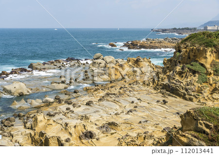The landscape of the coastal rock at Heping Island Park in Keelung City, Taiwan. The landscape of the coastal rock at Heping Island Park in Keelung City, Taiwan. 112013441
