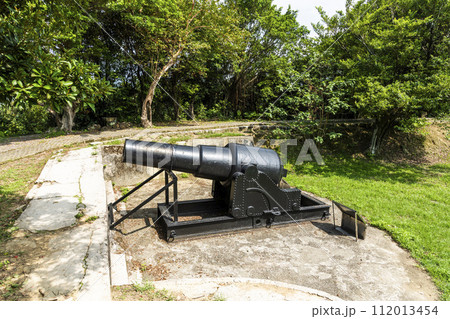 Panoramic view of Ershawan Battery in Keelung, Taiwan. better known as the Tenable Gate of the Sea, It was built during Taiwan's Qing era. Panoramic view of Ershawan Battery in Keelung, Taiwan. better known as the Tenable Gate of the Sea, It was built during Taiwan's Qing era. 112013454