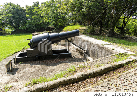 Panoramic view of Ershawan Battery in Keelung, Taiwan. better known as the Tenable Gate of the Sea, It was built during Taiwan's Qing era. Panoramic view of Ershawan Battery in Keelung, Taiwan. better known as the Tenable Gate of the Sea, It was built during Taiwan's Qing era. 112013455