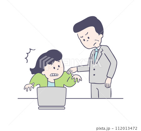 怒る上司　怒られる部下 112013472