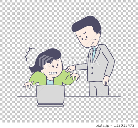 怒る上司　怒られる部下 112013472