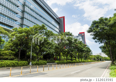 Taiwan Semiconductor Manufacturing Company (TSMC) plant in Hsinchu Science Park, Taiwan, TSMC is the world's largest dedicated independent semiconductor foundry. 112013591