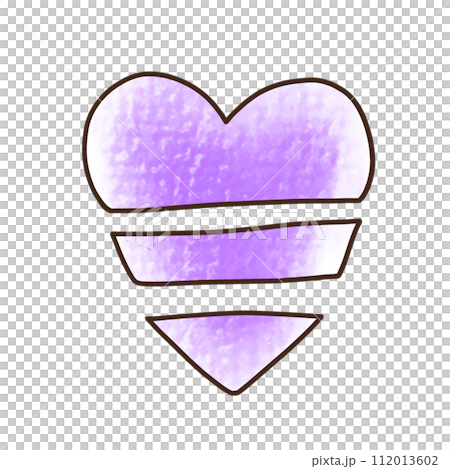 Loose and simple cut heart, single item, analog style 112013602