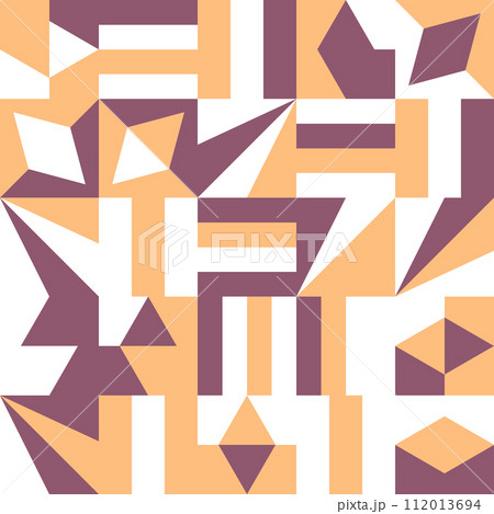 Abstract seamless geometric design. Template for textures, textiles, wallpapers, social networks, websites, applications, clothing and prints 112013694