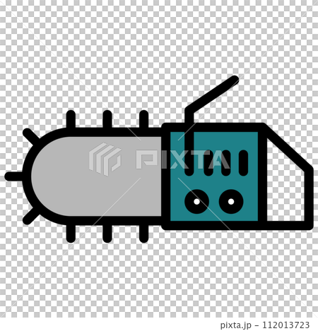 Color work tool single item icon electric saw Color work tool single item icon electric saw 112013723