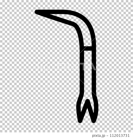線画作業道具単品アイコン　釘抜き 112013731