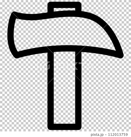 Line drawing work tool single item icon hammer 112013759